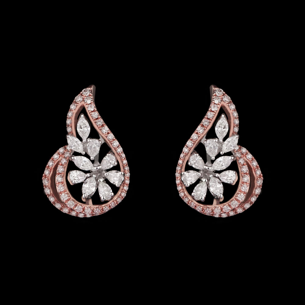 14K Two Tone (Rose Gold + Yellow Gold) EXCLUSIVE EARRINGS