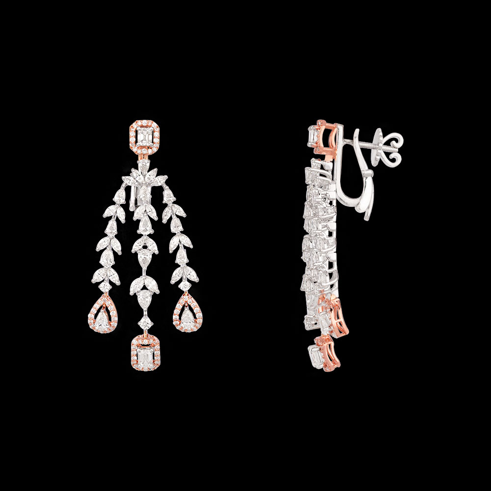 18K Two Tone (Rose Gold + Yellow Gold) N-EARRINGS
