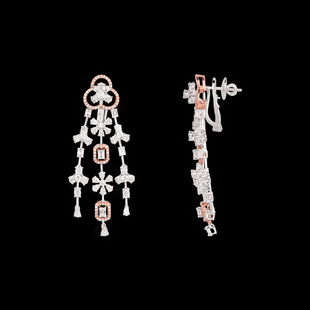18K Two Tone (Rose Gold + Yellow Gold) N-EARRINGS