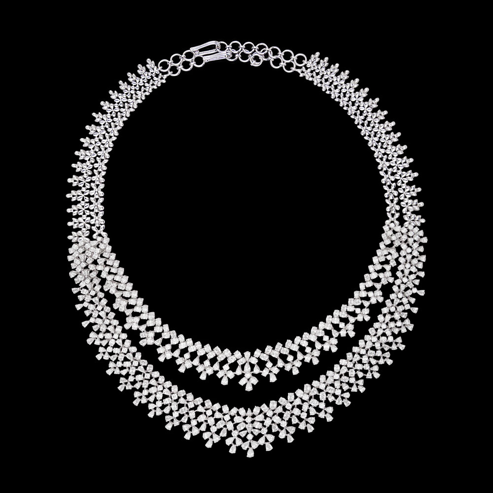 18K White Gold LONG NECKLACE