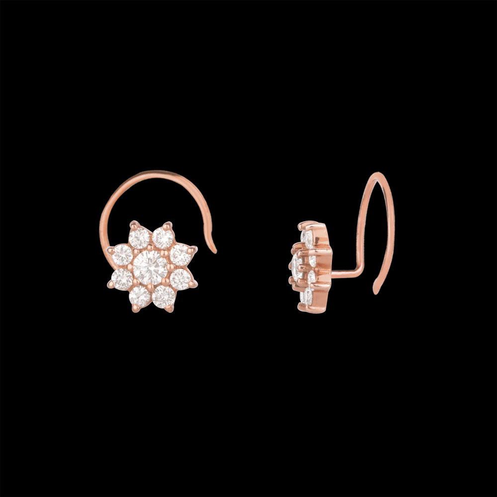 14K Rose Gold WIRE NOSEPIN