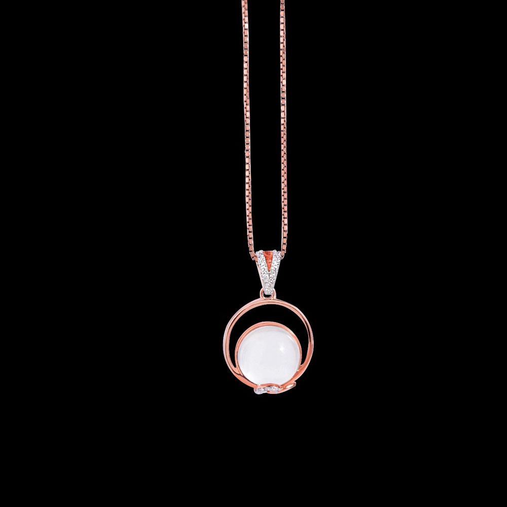 18K Rose Gold MOTHER OF PEARL PENDANTS