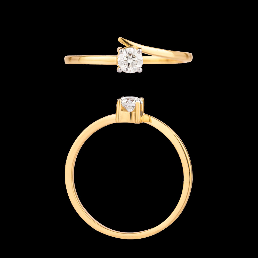 18K Rose Gold SINGLE DIAMOND RINGS